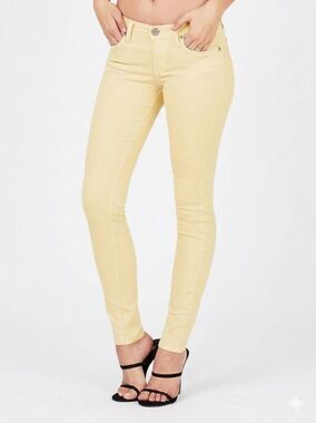 ☔️🔸️Angry Rabbit Yellow Mid Rise Stretch Skinny Ankle Jeans